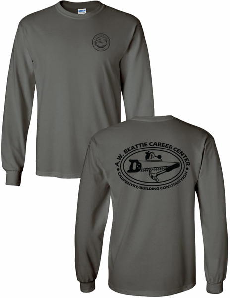 A.W. Beattie Career Center Store. Charcoal Long Sleeve Tee